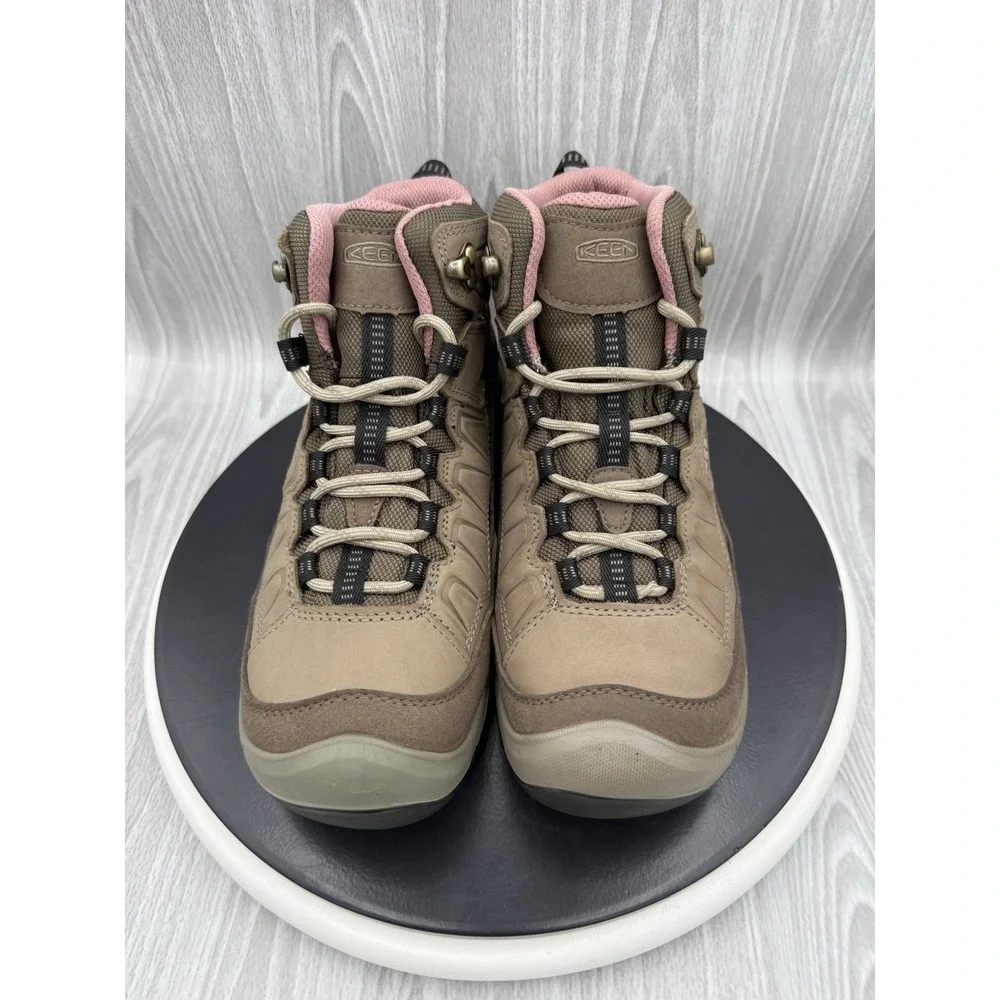 KEEN Targhee IV Mid Womens Size 8.5 Brindle Brown Rose Waterproof Hiking Boots
